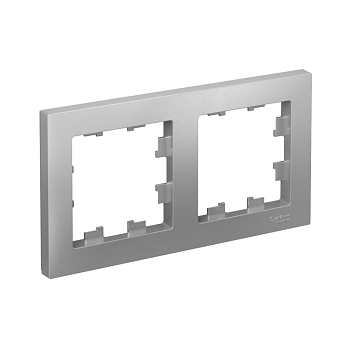 Рамка 2-м AtlasDesign универс. алюм. SchE ATN000302