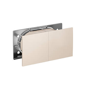 Розетка 2-м СП AtlasDesign 16А IP20 с заземл. защ. шторки со сдвижн. крышкой в сборе беж. SchE ATN000228