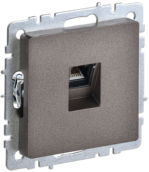 Розетка компьютерная СП RJ45 кат.5E BRITE РК10-БрТБ бронза IEK BR-K10-1-K45