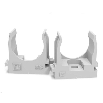 Держатель для монтажного пистолета (клипса) d25мм в п/э сер. Промрукав PR13.0121