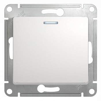 Механизм выключателя 1-кл. СП Glossa 10А IP20 (сх. 1а) 10AX с подсветкой бел. SchE GSL000113