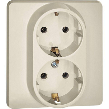 Розетка Inspiria 16А 250В 2х2P+E немецк. стандарт сл. кость Leg 673751