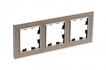 Рамка 3-м AtlasDesign Nature стекло шампань SchE ATN320503