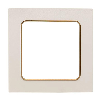 Рамка 1-м Стокгольм бел. с линией цвета шампань PROxima EKF EYM-G-302-10