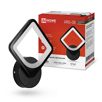 Светильник светодиодный ELEGANT ARISTO-B 15Вт 230В 3000-6500К 1050лм STEP COLOR черн. IN HOME 4690612043104 Светильник светодиодный ELEGANT ARISTO-B 15Вт 230В 3000-6500К 1050лм STEP COLOR черн. IN HOME 4690612043104