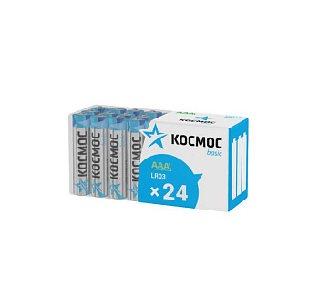 Элемент питания алкалиновый LR03 пласт. бокс (уп.24шт) Космос KOCLR03_24BOX Элемент питания алкалиновый LR03 пласт. бокс (уп.24шт) Космос KOCLR03_24BOX