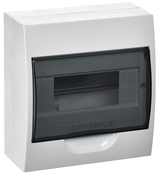 Бокс ЩРН-П-8 мод. навесной пластик IP41 GENERICA IEK MKP12-N-08-41-G 