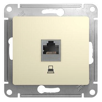 Механизм розетки компьютерной RJ45 1-м СП Glossa беж. SchE GSL000281K Механизм розетки компьютерной RJ45 1-м СП Glossa беж. SchE GSL000281K