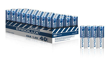 Элемент питания алкалиновый AAA/LR03 1.5В Alkaline BOX40 ПРОМО (уп.40шт) Ergolux 14672 Элемент питания алкалиновый AAA/LR03 1.5В Alkaline BOX40 ПРОМО (уп.40шт) Ergolux 14672
