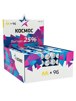 Элемент питания алкалиновый LR6 (уп.96шт) Космос KOCLR6_96BOX
