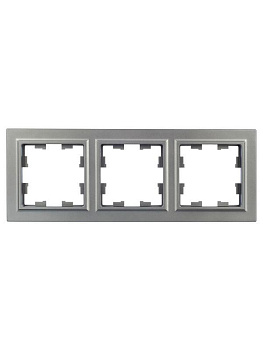 Рамка 3-м BRITE РУ-3-БрС сталь IEK BR-M32-K46