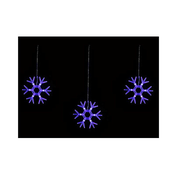 Гирлянда светодиодная "Снежинки-1" ULD-E1503-036/DTA BLUE IP20 SNOWFLAKES-1 1.5х3м 6 подвесов 36LED Uniel UL-00001406