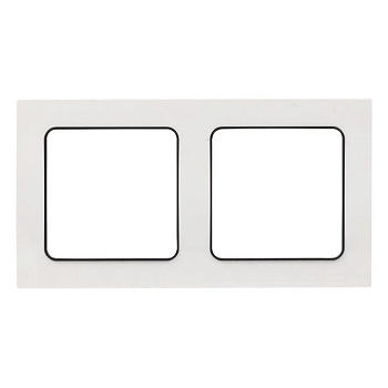 Рамка 2-м Стокгольм бел. с линией цвета черн. PROxima EKF EXM-G-305-10 Рамка 2-м Стокгольм бел. с линией цвета черн. PROxima EKF EXM-G-305-10