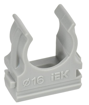Держатель для труб (клипса) CF16 с защелкой (уп.10шт) IEK CTA10D-CF16-K41-010