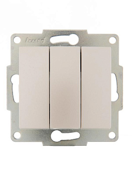 Механизм выключателя 3-кл. 1п СП Karina 10А IP20 жемчуж./бел. перламутр. LEZARD 707-3088-109