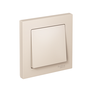 Выключатель 1-кл. СП AtlasDesign 10А IP20 (сх. 1) 10AX в сборе беж. SchE ATN000212