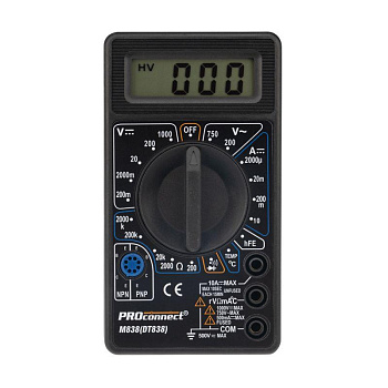 Мультиметр портативный M838(DT838) PROCONNECT 13-3013 Мультиметр портативный M838(DT838) PROCONNECT 13-3013