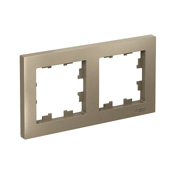 Рамка 2-м AtlasDesign универс. шампань SchE ATN000502