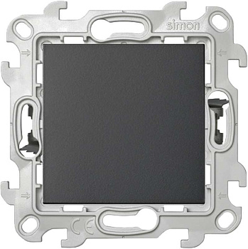 Механизм переключателя проходного 1-кл. 1п 2мод. СП Simon 24 10А IP20 Push&Go графит Simon 2420251-038