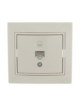 Розетка компьютерная 1-м СП Мира RJ45 крем/крем LEZARD 701-0303-139 Розетка компьютерная 1-м СП Мира RJ45 крем/крем LEZARD 701-0303-139