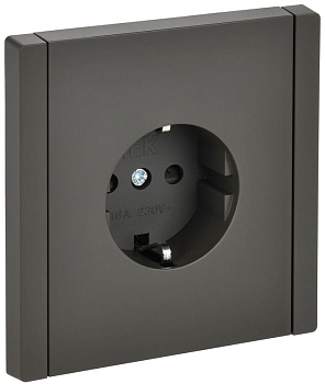 Розетка СП FORTE&PIANO FP315 16А с заземл. защ. шторки винт. крепл. сер. IEK FP-R14-16-K03