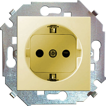 Механизм розетки 1-м СП Simon15 16А IP20 250В с заземл. винт. клеммы сл. кость Simon 1591432-031