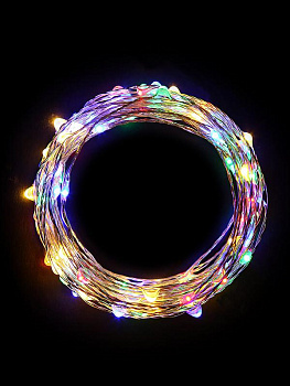 Гирлянда светодиодная "Разноцветные нити" 1.5м 30LED в виде капель мультиколор работает от 3хАА Космос KOCNL-EL114_multy Гирлянда светодиодная "Разноцветные нити" 1.5м 30LED в виде капель мультиколор работает от 3хАА Космос KOCNL-EL114_multy