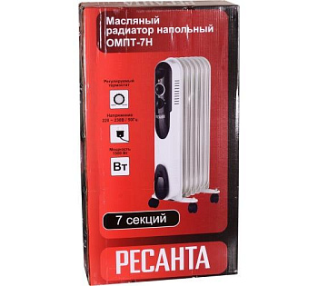Радиатор электрич. 7 секц. масл. ОМПТ- 7Н (1.5кВт) Ресанта 67/3/3 Радиатор электрич. 7 секц. масл. ОМПТ- 7Н (1.5кВт) Ресанта 67/3/3