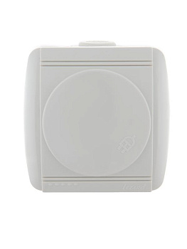 Розетка 1-м ОП Nata 16А IP20 с заземл. с защ. крышкой керамика бел. LEZARD 710-0200-123