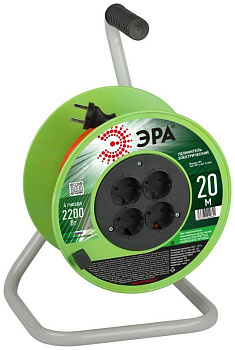 Удлинитель на катушке 4х20м без заземл. RP-4-2x1.0-20m ПВС 2х1 Эра Б0059781 Удлинитель на катушке 4х20м без заземл. RP-4-2x1.0-20m ПВС 2х1 Эра Б0059781