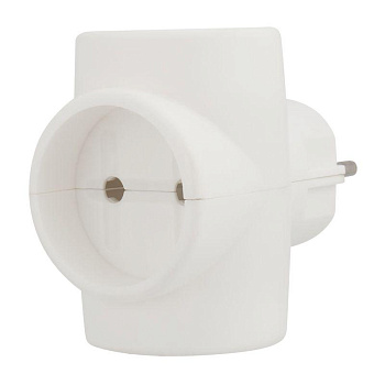 Евротройник электрический без заземл. 220В 6A-10A (инд. упак.) Rexant 11-1068