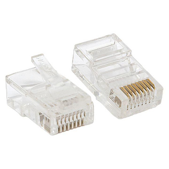 Коннектор RJ-45 TERACOM неэкранированный 8P8C Cat.5E универсальный (уп.50шт) EKF TRC-PLUG-5EUTP-50 Коннектор RJ-45 TERACOM неэкранированный 8P8C Cat.5E универсальный (уп.50шт) EKF TRC-PLUG-5EUTP-50