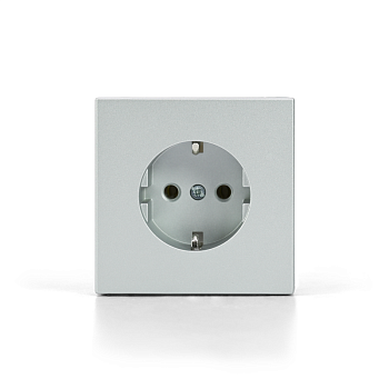Розетка ArtGallery 16А с заземл. со шторками быстрозажим. клем. механизм алюм. SE GAL000345S