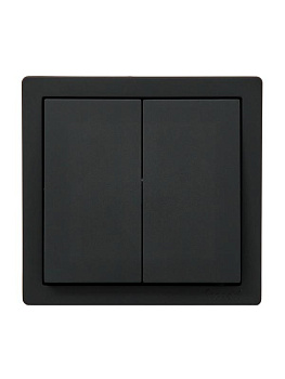 Выключатель 2-клав. LETO черн. бархат LEZARD 752-4200-101