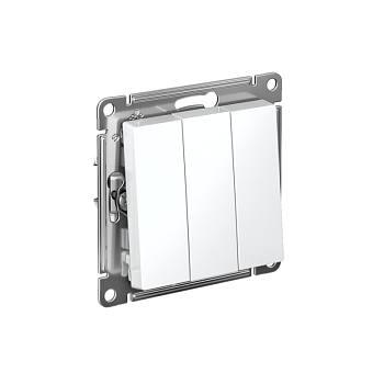 Механизм выключателя 3-кл. СП AtlasDesign 10А IP20 (сх. 1+1+1) 10AX бел. SchE ATN000131