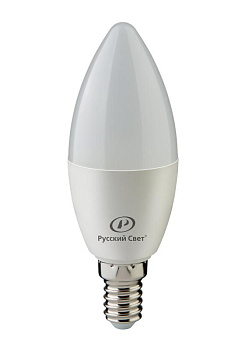 Лампа светодиодная RS LED C37 E14 4W 220-240V 4000К 4Вт свеча 400лм Ra 90 Русский Свет 15010545055 Лампа светодиодная RS LED C37 E14 4W 220-240V 4000К 4Вт свеча 400лм Ra 90 Русский Свет 15010545055