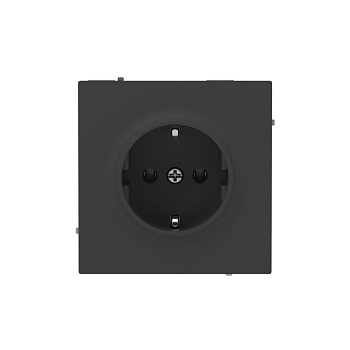 Розетка силовая KANT 2P+E без шторки черн. уголь DKC 7012033