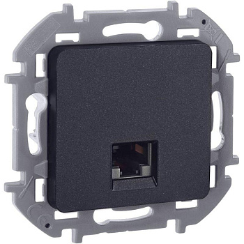 Механизм розетки информационной RJ45 Inspiria CAT.6 UTP антрацит Leg 673833
