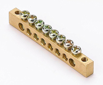 Шина нулевая 8 групп/крепеж по краям сеч. 6х9 м SchE 32002DEK 