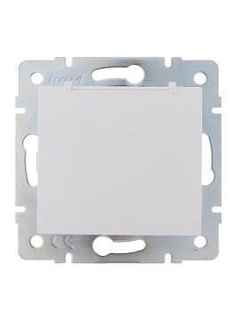 Механизм розетки 1-м СП Karina с заземл. с защ. крышкой термопласт бел. LEZARD 707-0288-123B