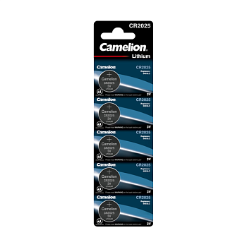Элемент питания литиевый CR CR2025 BL-5 (блист.5шт) Camelion 1594 Элемент питания литиевый CR CR2025 BL-5 (блист.5шт) Camelion 1594