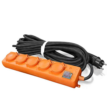 Удлинитель 5х30м с заземл. 16А IP44 У10-026 с выкл. с индик. КГ 3х1.5 розетки с защ. крышкой UNIVersal 9634140