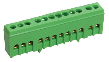 Шина PE "земля" в корп. изол. на DIN-рейку ШНИ-6х9-12-К-З IEK YNN10-69-12KD-K06 Шина PE "земля" в корп. изол. на DIN-рейку ШНИ-6х9-12-К-З IEK YNN10-69-12KD-K06