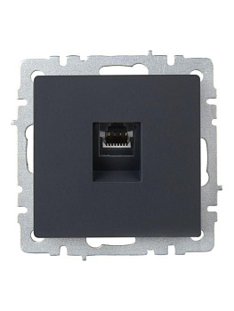 Розетка компьютерная СП RJ45 кат.5E BRITE РК10-БрГ графит IEK BR-K10-1-K53 Розетка компьютерная СП RJ45 кат.5E BRITE РК10-БрГ графит IEK BR-K10-1-K53