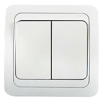 Выключатель 2-кл. СП Classico 10А IP20 2023 бел. ASD / IN HOME 4680005959860 Выключатель 2-кл. СП Classico 10А IP20 2023 бел. ASD / IN HOME 4680005959860