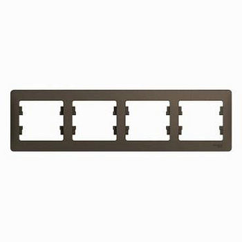 Рамка 4-м Glossa горизонт. шоколад SchE GSL000804