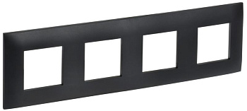 Рамка 4-м SKANDY SK-F04Bl черн. IEK SK-M42-K02