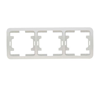 Рамка 3-м Mimoza горизонт. бел. Makel 22013