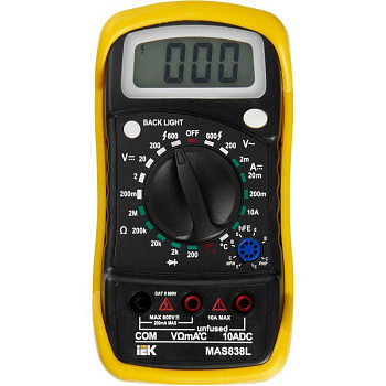 Мультиметр цифровой Master MAS838L IEK TMD-3L-838 Мультиметр цифровой Master MAS838L IEK TMD-3L-838