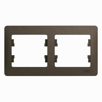 Рамка 2-м Glossa горизонт. шоколад SchE GSL000802
